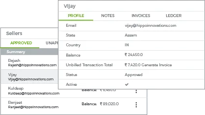 Vendor Management by Admin