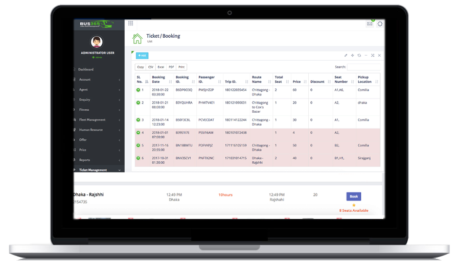 bus reservation software
