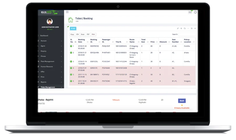 online bus reservation system